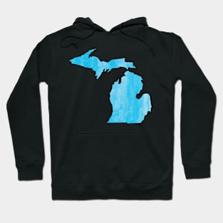 Michigan blue watercolor Hoodie